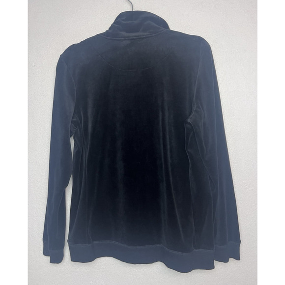 Additions by Chico's Women's Velvet Black Full Zip Long Sleeve Jacket Size 2 (L) - Picture 7 of 7